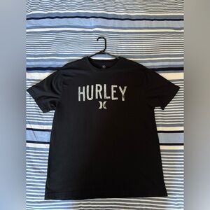 Hurley Black Short Sleeve Tee with White Print